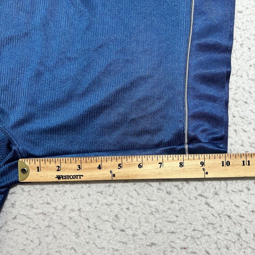 Tek Gear Men's Medium Shiny Silky Athletic Drawstring Blue Shorts 10" Inseam - Picture 10 of 10